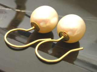 NEU Ohrhänger Gold 333 echte 8mm Perlen weiß Ohrringe  