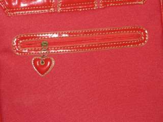 NWT CHINESE LAUNDRY Red Patent Tote Messenger Cross Body Book Bag 