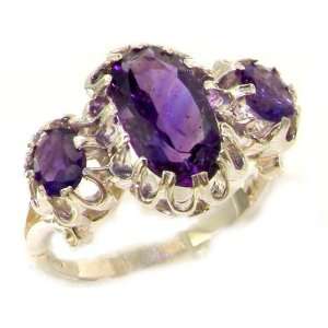   Amethyst Victorian Inspired Ring   Size 5.5   Finger Sizes 5 to 12