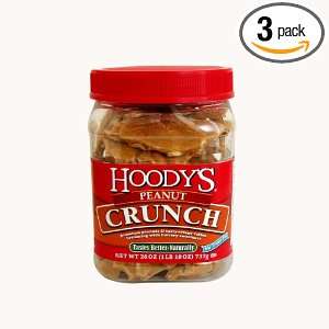 Hoodys Peanut Crunch, 26 Ounce Plastic Jars (Pack of 3)  