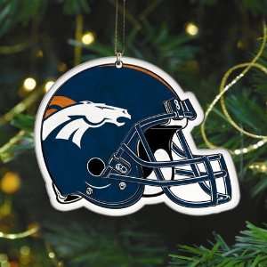  Denver Broncos Art Glass Helmet Ornament Sports 
