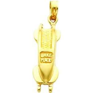  14K Gold 3D Lake Placid Bobsled Charm Jewelry