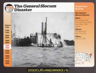 GENERAL SLOCUM DISASTER 1904 Boat Ship Fire PHOTO CARD  