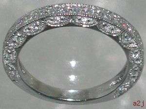 SIZE 7 Vintage Style 1ct Created Diamond Wedding Engagement Set  