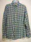 red blue plaid long sleeve button front shirt size large 16 16 5 $ 17 