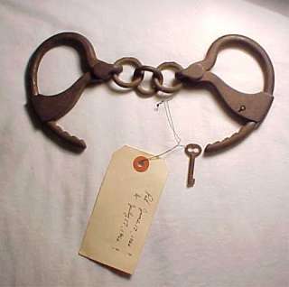 Pat.1866 HANDCUFFS With KEY !1 Year After CIVIL WAR! Early Pair  