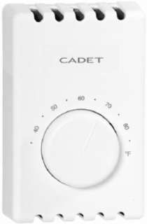 08121 Cadet White Single Pole Wall Mount Thermostat  