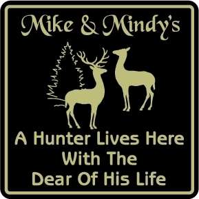  Personalized Custom Name Hunter Hunting Home Cabin Wall Decor Plaque 