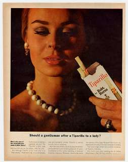 1962 Should a Gentleman Offer a Tiparillo To a Lady? Cigar Print Ad 