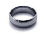 Mens Dark Silver Charm Tungsten Steel Ring Size 10  