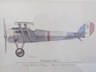 Nieuport N.28C 1 Kenneth Chapman Ink Artwork Biplane Vanguard Studios 