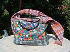 Big guatemala messenger bag hand stitched geometric ethnic designs 