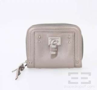 Chloe Taupe Metallic Leather Small Paddington Wallet  