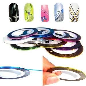 Nail Art Stripes Tape Zierstreifen Packung mit 10  