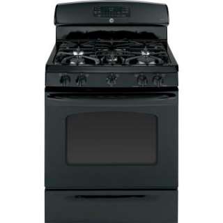 GE 30 in. Self Cleaning Freestanding Gas Convection Range in Black 