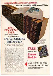 1969 Vintage Encyclopedia Britannica Magazine Advertisement Ad Page 
