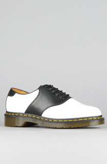 Dr. Martens The Rafi Saddle Shoe in White and Black : Karmaloop 