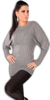 Long Pullover langärmelig mit Fledermausärmeln, verschiedene Farben 