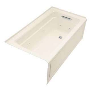 KOHLER Archer 5 Ft. Whirlpool Tub With Right Hand Drain in Almond K 