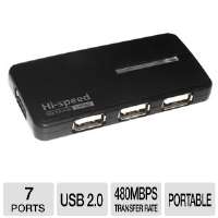 Click to view Inland 08817 USB 2.0 Hub   7 Port, Up to 480Mbps, Plug 
