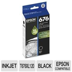 Epson T676XL120 676XL WorkForce Pro Black Ink Cartridge  