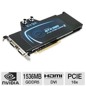 EVGA 015 P3 1589 AR GeForce GTX 580 FTW Hydro Copper 2 Video Card 
