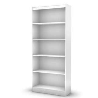 South Shore Furniture Freeport Pure White 5 Shelf Bookcase 7250768C at 