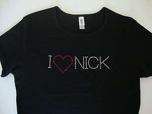 Nick Carter Rhinestone T Shirt Back Street Boys Jonas  