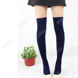  Fashion Girls Womens Over The Knee Socks Thigh High Cotton Stockings 