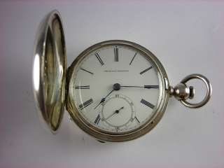   war 18s Eagle case 18s key wind coin silver pocket watch 1863  
