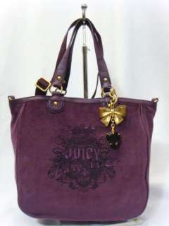 NWT JUICY COUTURE Royal Bow Velour Shoulder Tote Bag  
