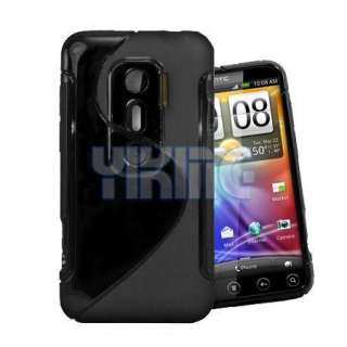   Black S Curve Gel Case Cover For Sprint HTC EVO 3D Free Postage  