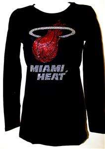Womens Miami Heat Dwayne Wade Or LeBron James Bling Jersey Tank Tee 