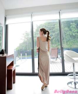 Korean Women Unique Maxi Long Asymmetrical Skirt Dress  