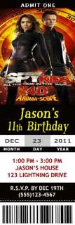 Spy Kids 4 / Dolphin Tale Movie Birthday Party Ticket Invitations VIP 
