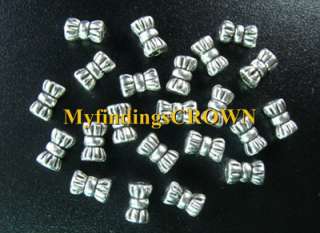 300 Pcs Tibetan Silver tie barrel spacer beads FC413  