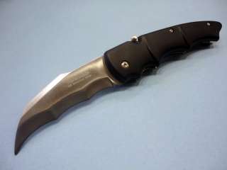 Folding Pocket Knife Black Handle Stainless Blade  