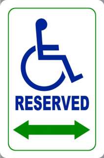 Handicapped Reserved Handicap Parking Signs 18x12  