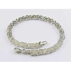 Flaches Königskette Armband 925 Silber   6mm , Länge 16 25cm:  