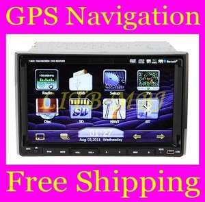   Din 7Touch Screen Rotate Car Stereo DVD Player GPS iPod BT PIP TV+MAP