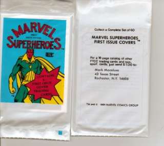 MARVEL SUPERHEROES FIRST ISSUE COVERS UNOPENED PACK  