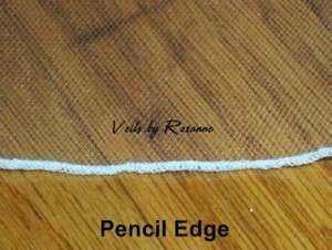 pencil edge wedding veils