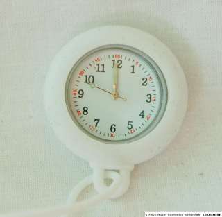 Silikon Uhr zum Auf  und Umhängen in weiß / Garten   