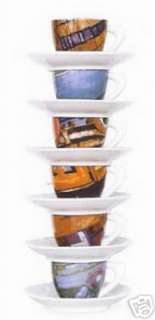 Imported Italian Espresso cup set of 6 by Giannini  