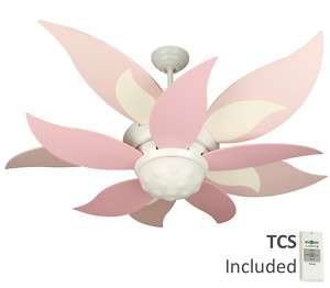 Craftmade 52 Bloom Pink and White Ceiling Fan  