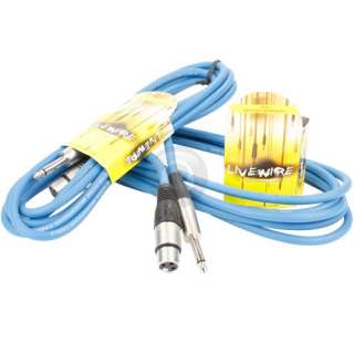 2x 3m Blue Female XLR   Jack Unbalanced Signal Cables  