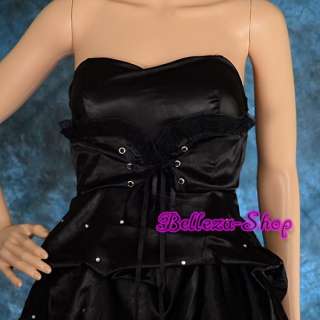 Black Homecoming Party Cocktail Bridesmaid Dress Size XXS S ED009 