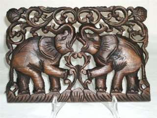 Holz Wandrelief Elefant Asien 20534 Bild Wandbild  