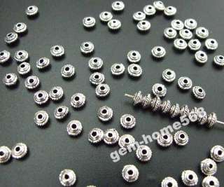 350 Tibetan Silver Round Disc Beads Spacers B788  