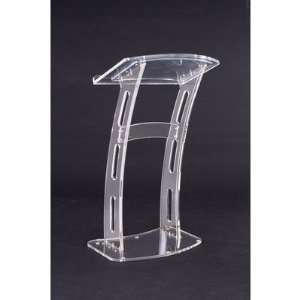  Curved Rail Acrylic Lectern: Office Products